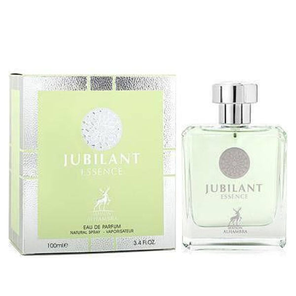 Jubilant Essence perfume bottle and packaging on a white background