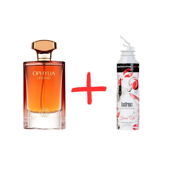 Дамски Парфюм Fragrance World Ophylia Legend EDP 100 мл. + Дезодорант My Perfumes Lustrous Collection Dress Up Women 225 мл. - Унисекс