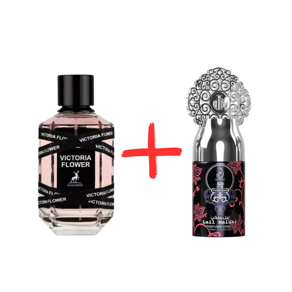 Дамски Парфюм Maison Alhambra Victoria Flower EDP 100 мл. + Дамски Дезодорант My Perfumes Fakhirah Lail Malaki by Arabiyat 250 мл.