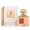 Gold perfume bottle and packaging with 'DB Rouge' branding on a white background