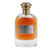 Perfume bottle with quilted design and gold cap on a white background