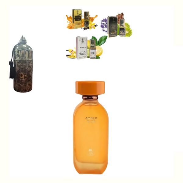 French Avenue Amber D'OR + Дезодорант My Perfumes Waseemah + 3 малки парфюмни масла