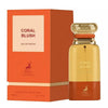 Coral Blush perfume bottle and packaging on a white background