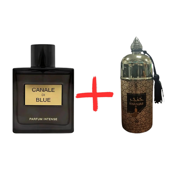 Мъжки Парфюм Fragrance World Canale Di Blue Parfum Intense EDP 100 мл. + Дезодорант My Perfumes Waseemah 250 мл. - Унисекс