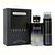 Suave perfume set with black packaging and bottles on a white background
