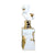 Perfume bottle with artistic design on a white background