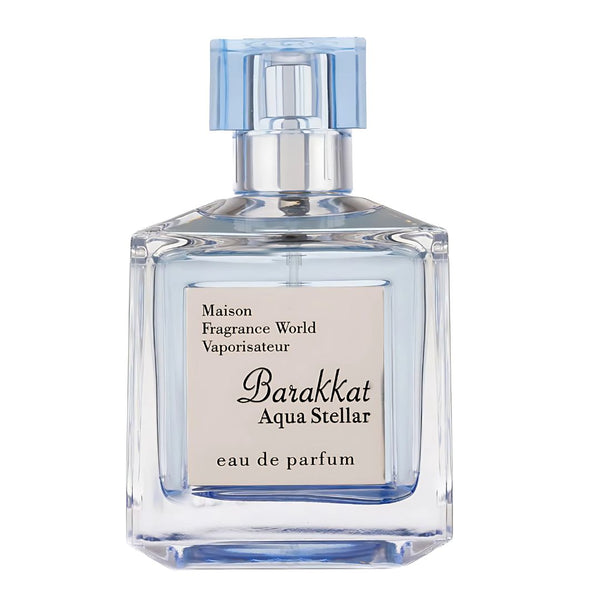 Barakkat Aqua Stellar eau de parfum bottle on a white background