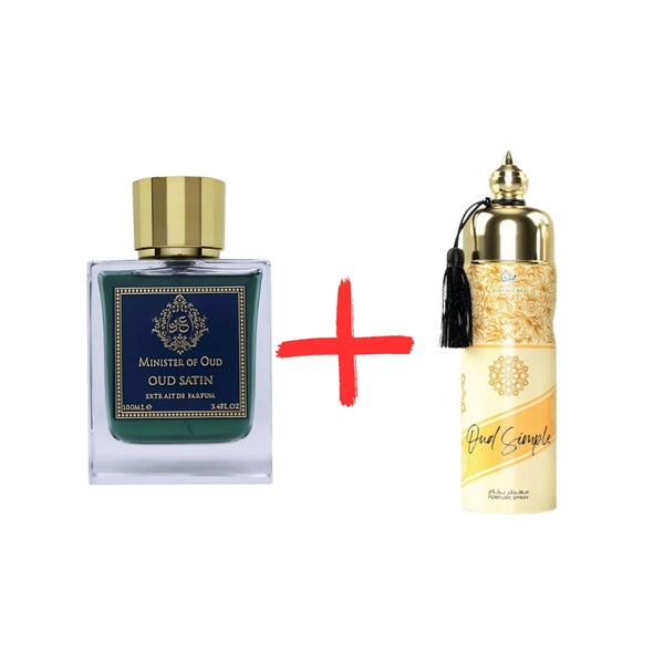 Fragrance World Ministry Of Oud Satin Oud EDP 100 мл. - Унисекс + Дезодорант Дезодорант Otoori Oud Simple 250 мл. - Унисекс 250 мл.