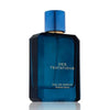 Blue perfume bottle labeled 'Des Tentations' on a white background