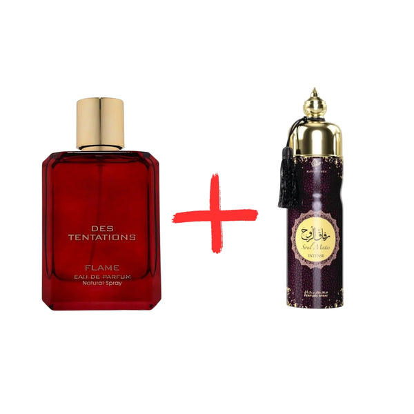 Мъжки Парфюм Fragrance World Des Tentations Flame EDP 100 мл. + Дезодорант My Perfumes Soul Mate Intense 250 мл. - Унисекс