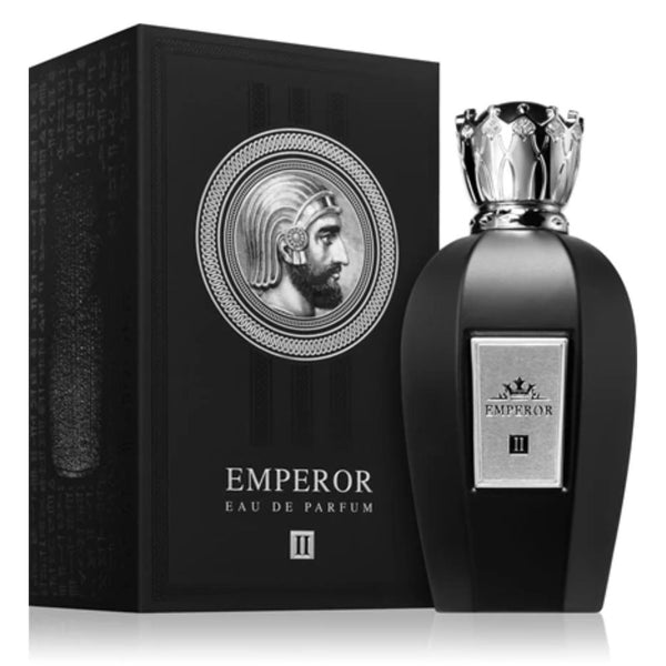 Emperor Eau de Parfum bottle and packaging on a white background