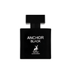 Black perfume bottle labeled 'Anchor Black' on a white background